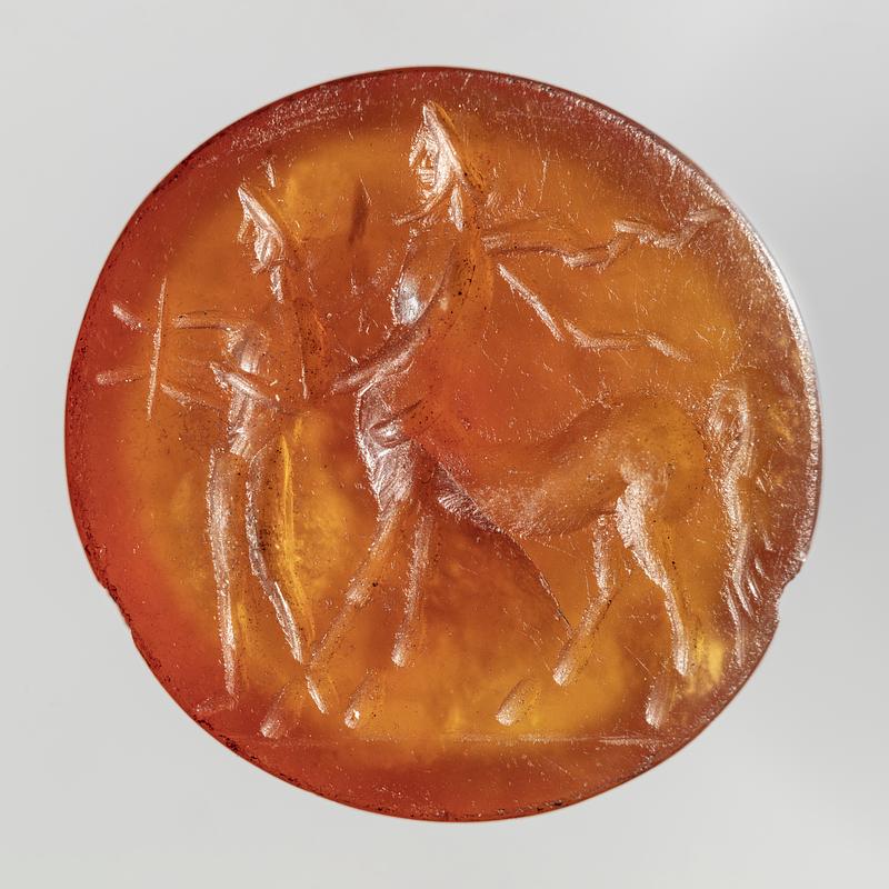 Sten fra ring med motiv af en kentaur, fra Thorvaldsens antiksamling