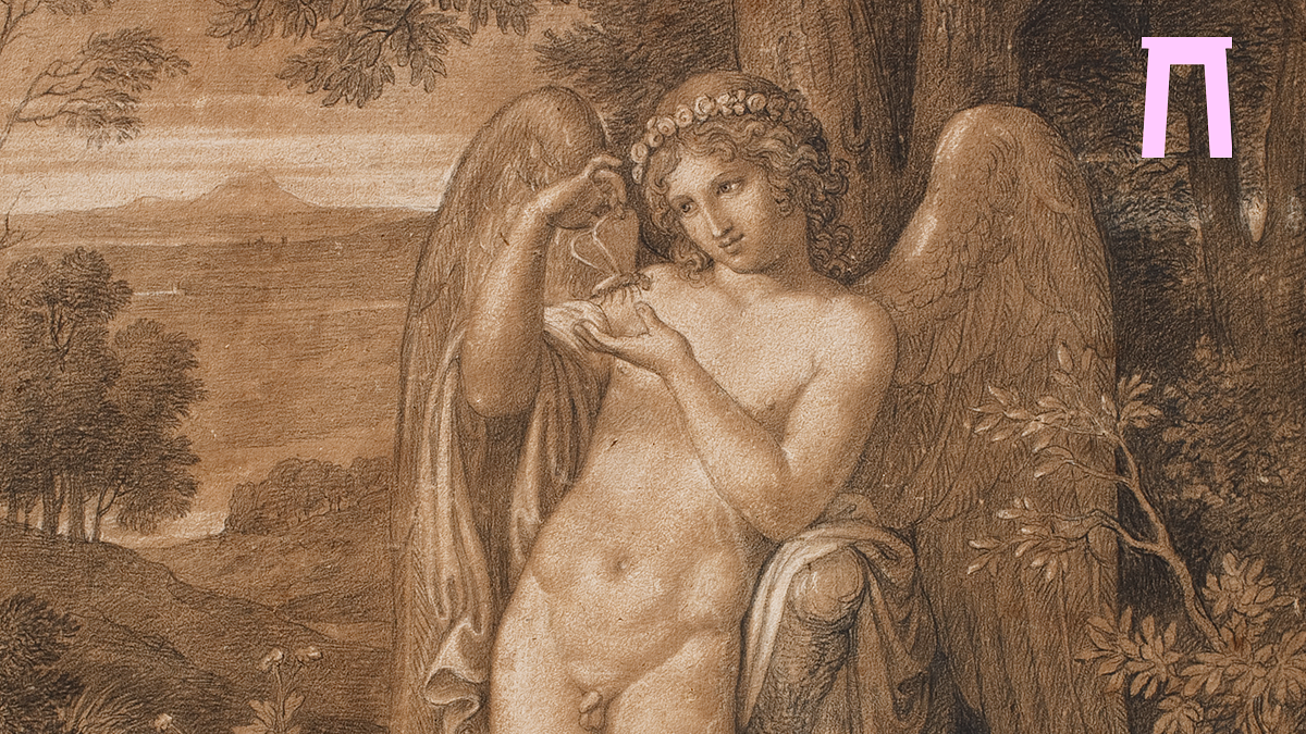 Banner tegning af engel