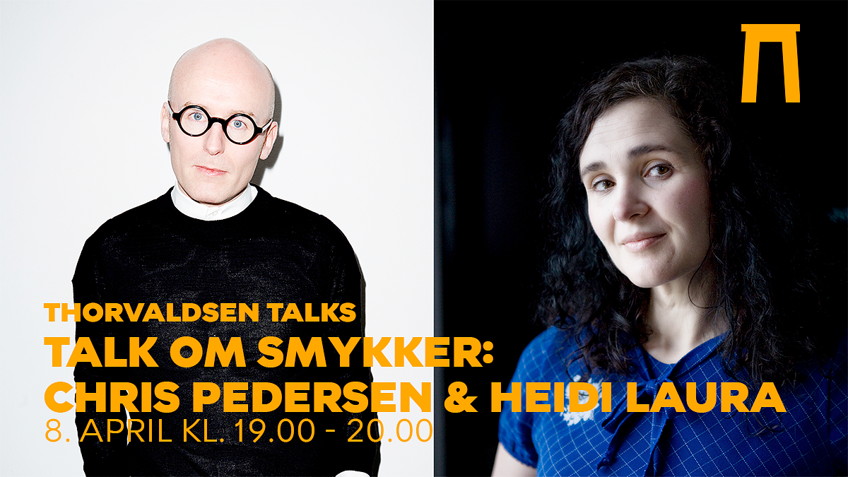 Banner til talk om smykker med Chris Pedersen og Heidi Laura